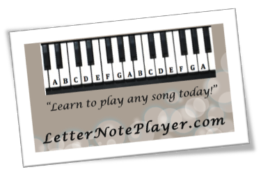 Faded Piano Notes Letters Easy